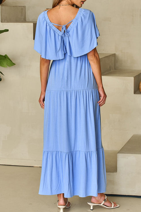 ruffled-v-neck-flutter-sleeve-maxi-dress OhSoStyled - Sophia's Style-4